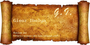 Giesz Ibolya névjegykártya